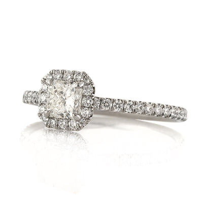 0.95ct Radiant Cut Diamond Engagement Ring