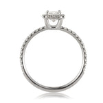 0.95ct Radiant Cut Diamond Engagement Ring