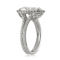3.01ct Pear Shaped Diamond Engagement Ring