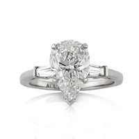 2.45ct Pear Shaped Diamond Engagement Ring