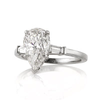 2.45ct Pear Shaped Diamond Engagement Ring