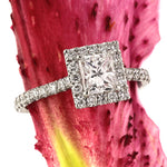 1.72ct Princess Cut Diamond Engagement Ring