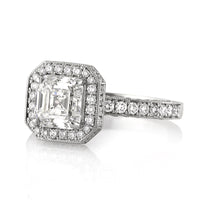 2.93ct Asscher Cut Diamond Engagement Ring