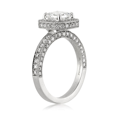 2.93ct Asscher Cut Diamond Engagement Ring