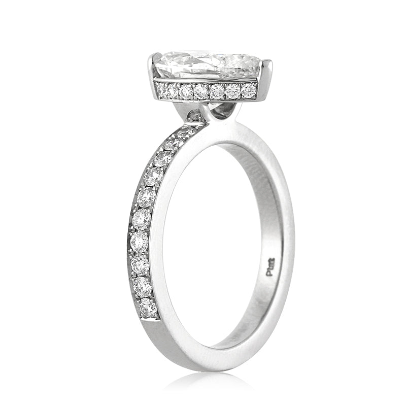 3.26ct Pear Shaped Diamond Engagement Ring