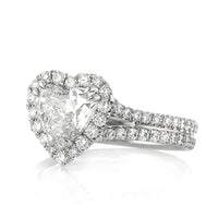 2.52ct Heart Shaped Diamond Engagement Ring