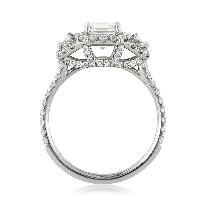 2.46ct Asscher Cut Diamond Engagement Ring