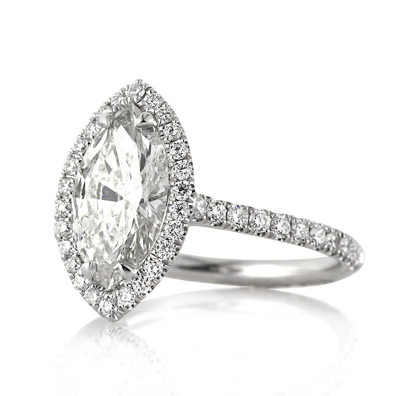 2.60ct Marquise Cut Diamond Engagement Ring