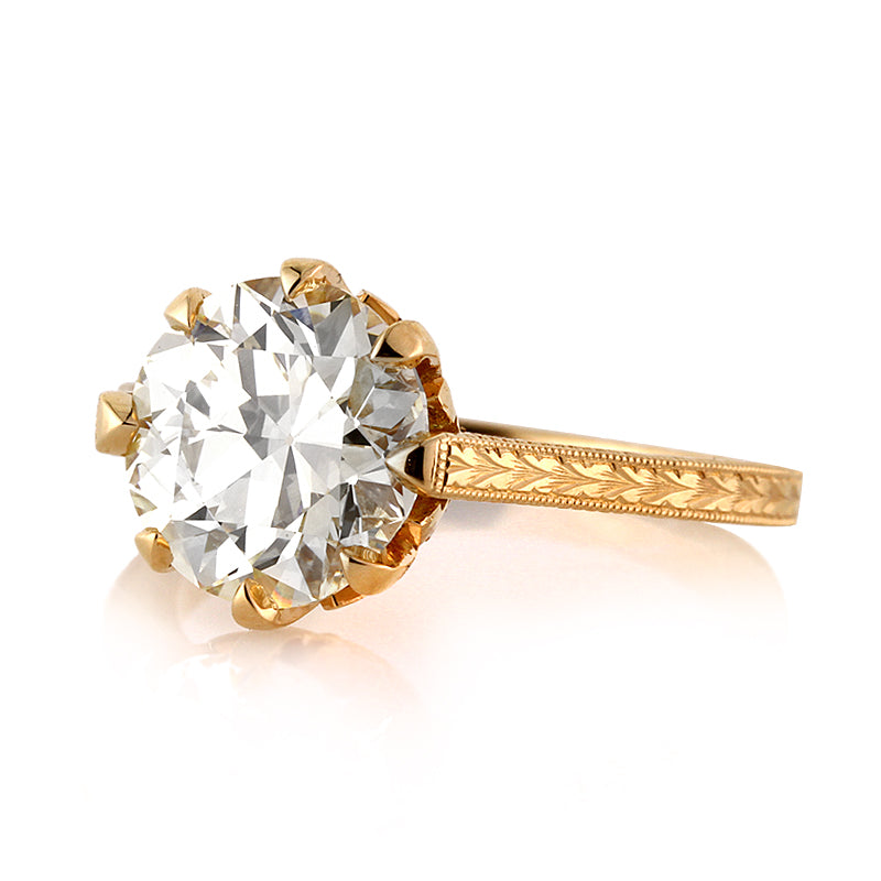 3.40ct Transitional Cut Diamond Engagement Ring