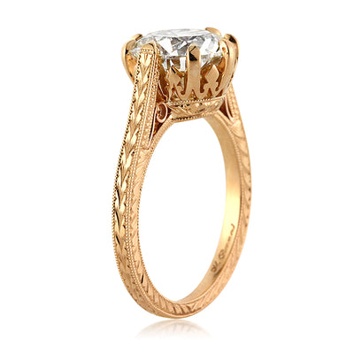 3.40ct Transitional Cut Diamond Engagement Ring