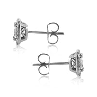 1.04ct Princess Cut Diamond Stud Earrings