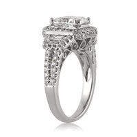 3.31ct Cushion Cut Diamond Engagement Ring