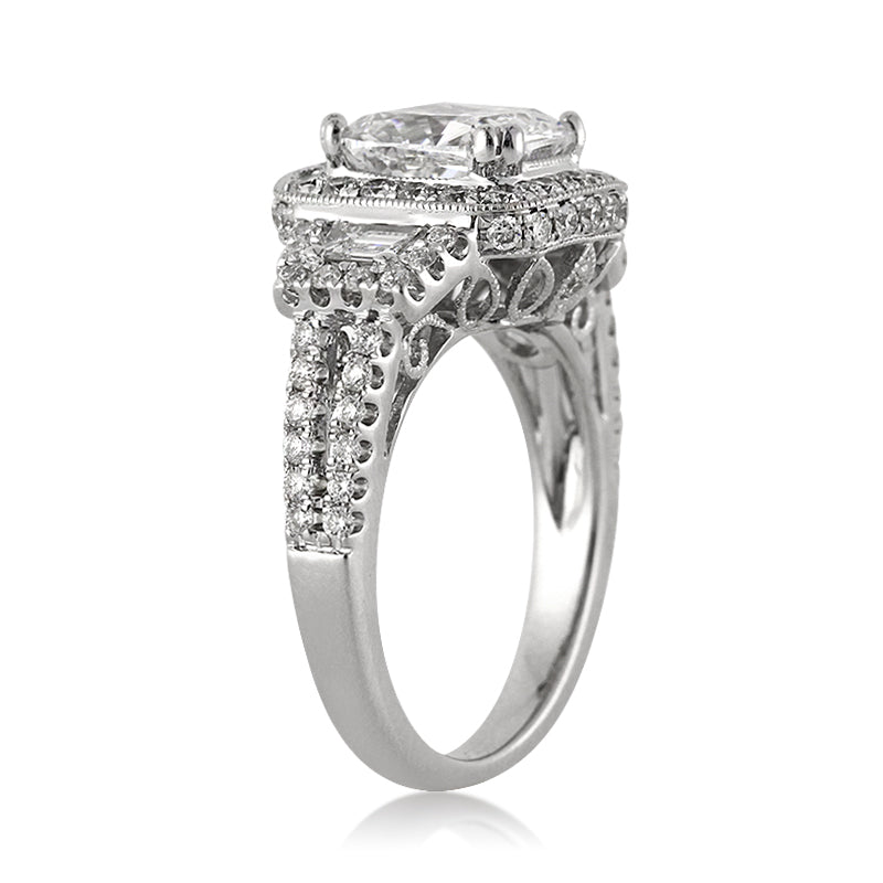 3.31ct Cushion Cut Diamond Engagement Ring