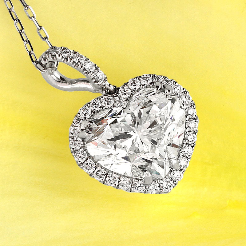 4.66ct Heart Shaped Diamond Pendant