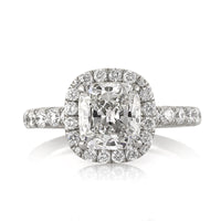 2.97ct Cushion Cut Diamond Engagement Ring