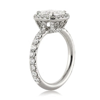 2.97ct Cushion Cut Diamond Engagement Ring