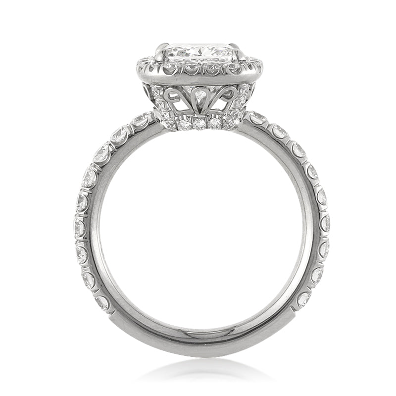 2.97ct Cushion Cut Diamond Engagement Ring