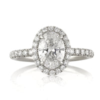 2.07ct Oval Cut Diamond Engagement Ring