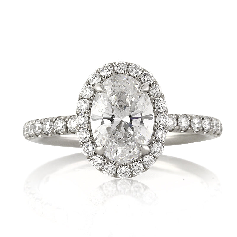 2.07ct Oval Cut Diamond Engagement Ring