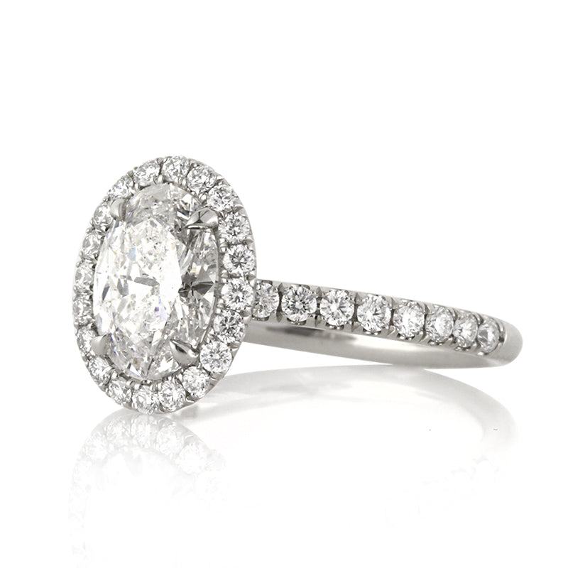 2.07ct Oval Cut Diamond Engagement Ring