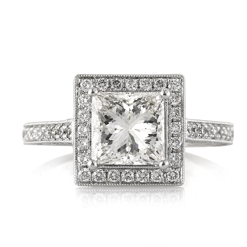 3.25ct Princess Cut Diamond Engagement Ring