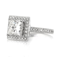 3.25ct Princess Cut Diamond Engagement Ring