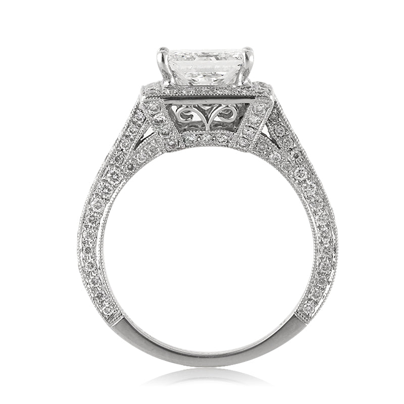 3.25ct Princess Cut Diamond Engagement Ring