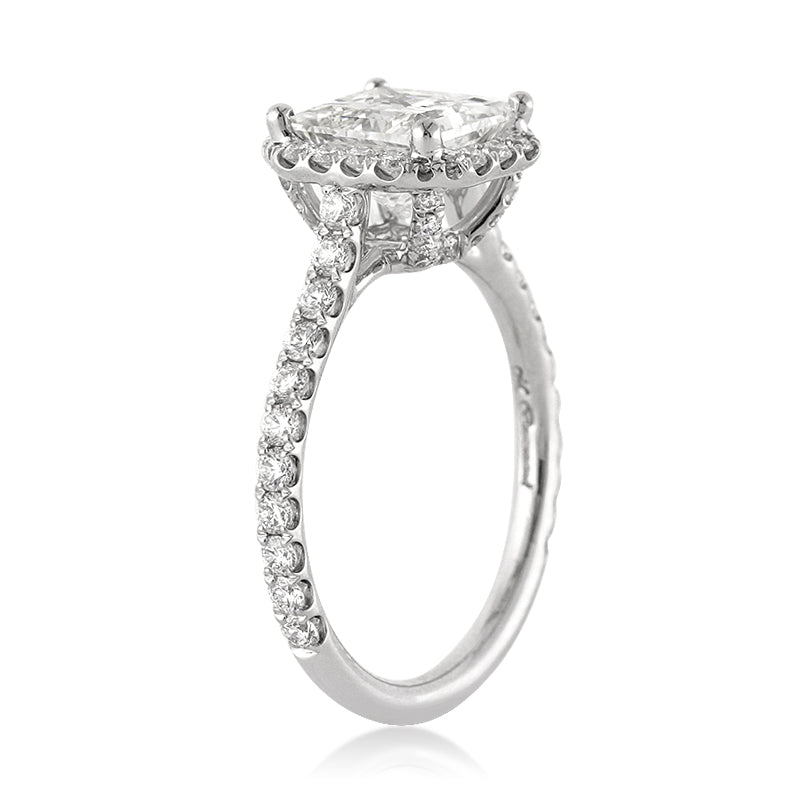 2.95ct Princess Cut Diamond Engagement Ring