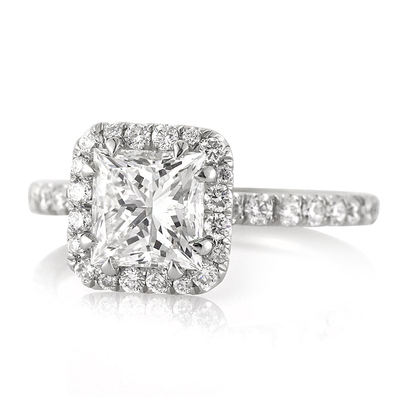 2.31ct Princess Cut Diamond Engagement Ring