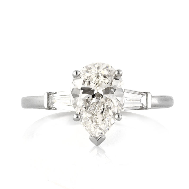 2.15ct Pear Shaped Diamond Engagement Ring