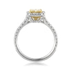 1.47ct Fancy Yellow Radiant Cut Diamond Engagement Ring