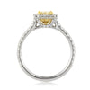 1.30ct Fancy Intense Yellow Radiant Cut Diamond Engagement Ring
