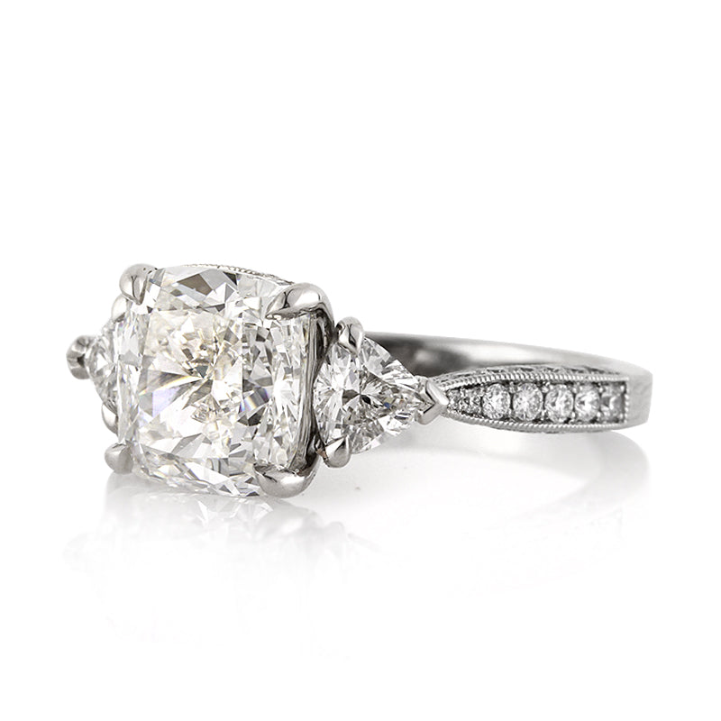 4.10ct Cushion Cut Diamond Engagement Ring