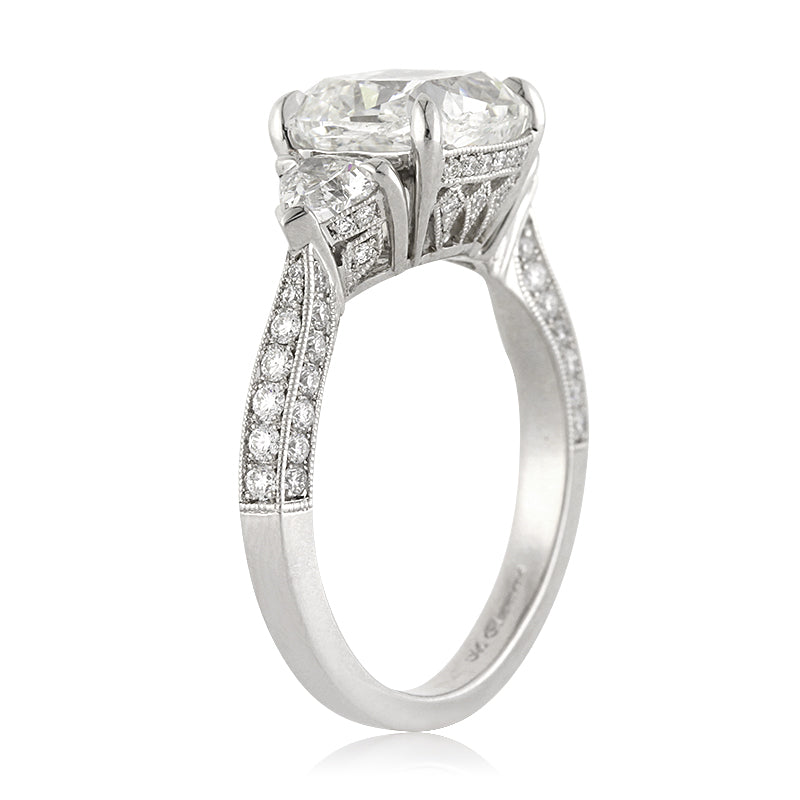 4.10ct Cushion Cut Diamond Engagement Ring