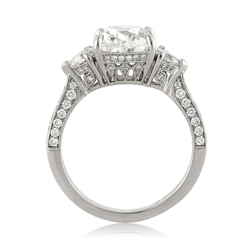 4.10ct Cushion Cut Diamond Engagement Ring