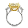 11.48ct Fancy Light Yellow Radiant Cut Diamond Engagement Ring