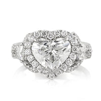 3.43ct Heart Shaped Diamond Engagement Ring