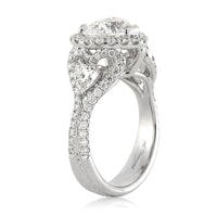 3.43ct Heart Shaped Diamond Engagement Ring