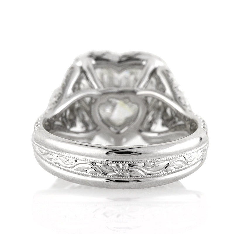 3.43ct Heart Shaped Diamond Engagement Ring