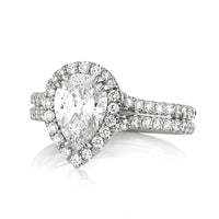 2.22ct Pear Shaped Diamond Engagement Ring