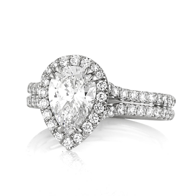2.22ct Pear Shaped Diamond Engagement Ring