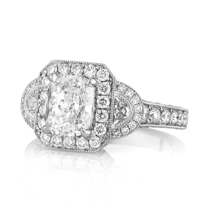 3.10ct Cushion Cut Diamond Engagement Ring