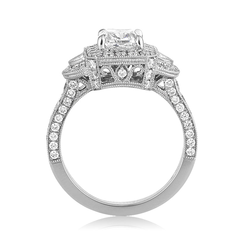 3.10ct Cushion Cut Diamond Engagement Ring