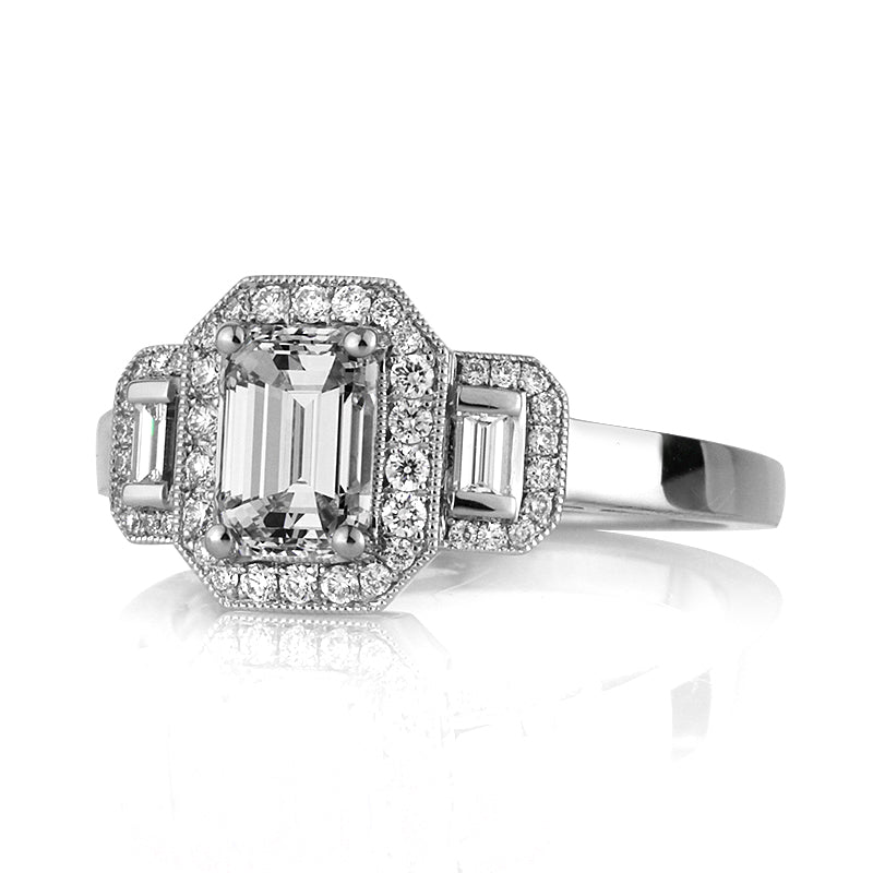 1.78ct Emerald Cut Diamond Engagement Ring