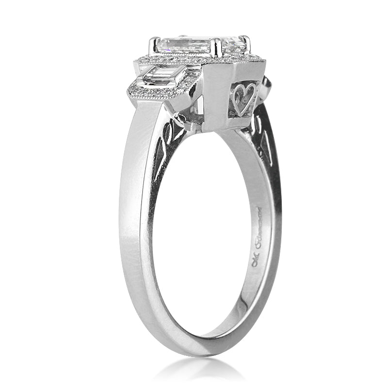 1.78ct Emerald Cut Diamond Engagement Ring