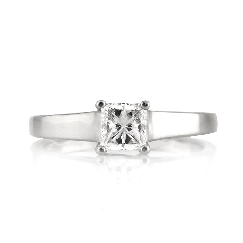 0.70ct Princess Cut Diamond Solitaire Engagement Ring