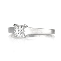 0.70ct Princess Cut Diamond Solitaire Engagement Ring