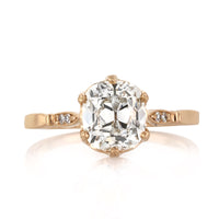 2.06ct Antique Cushion Brilliant Diamond Engagement Ring
