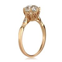 2.06ct Antique Cushion Brilliant Diamond Engagement Ring