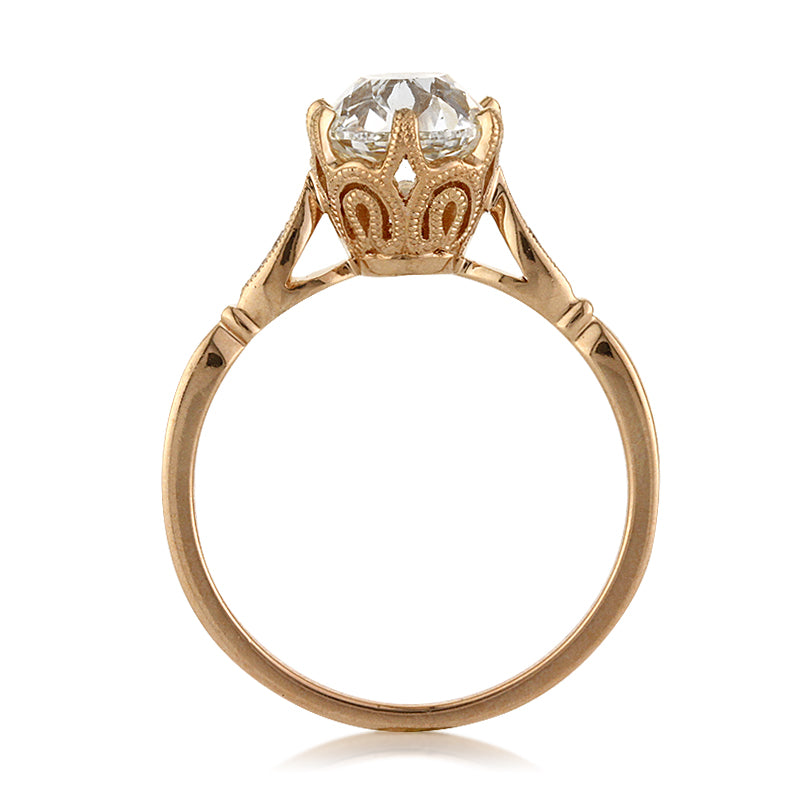 2.06ct Antique Cushion Brilliant Diamond Engagement Ring